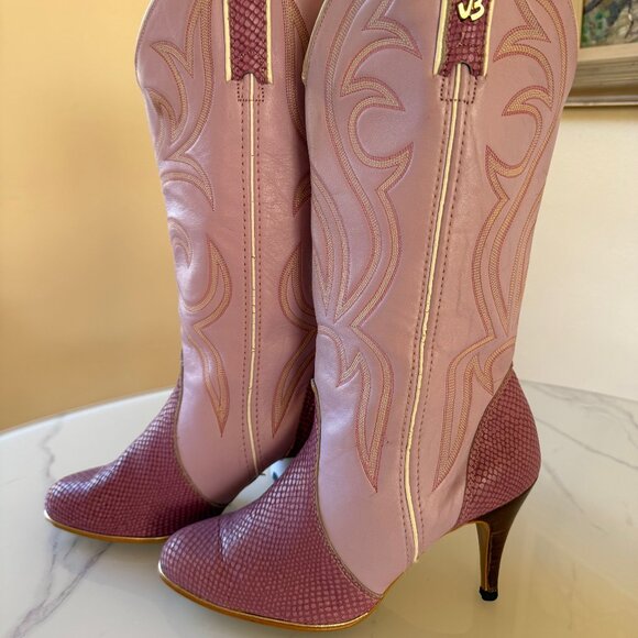 Vintage JEENZ BOOTZ , Mauve Lavender Size 8 - Picture 1 of 7